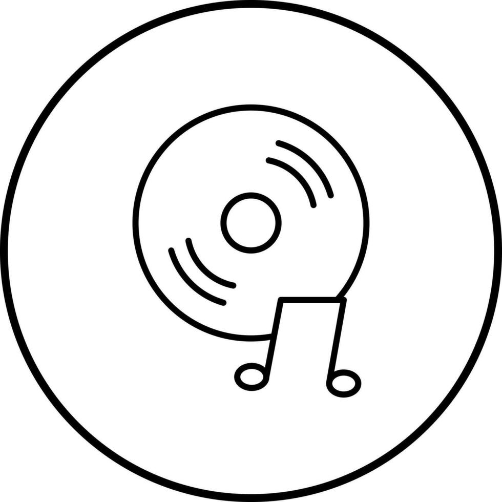 Unique Music CD Vector Icon