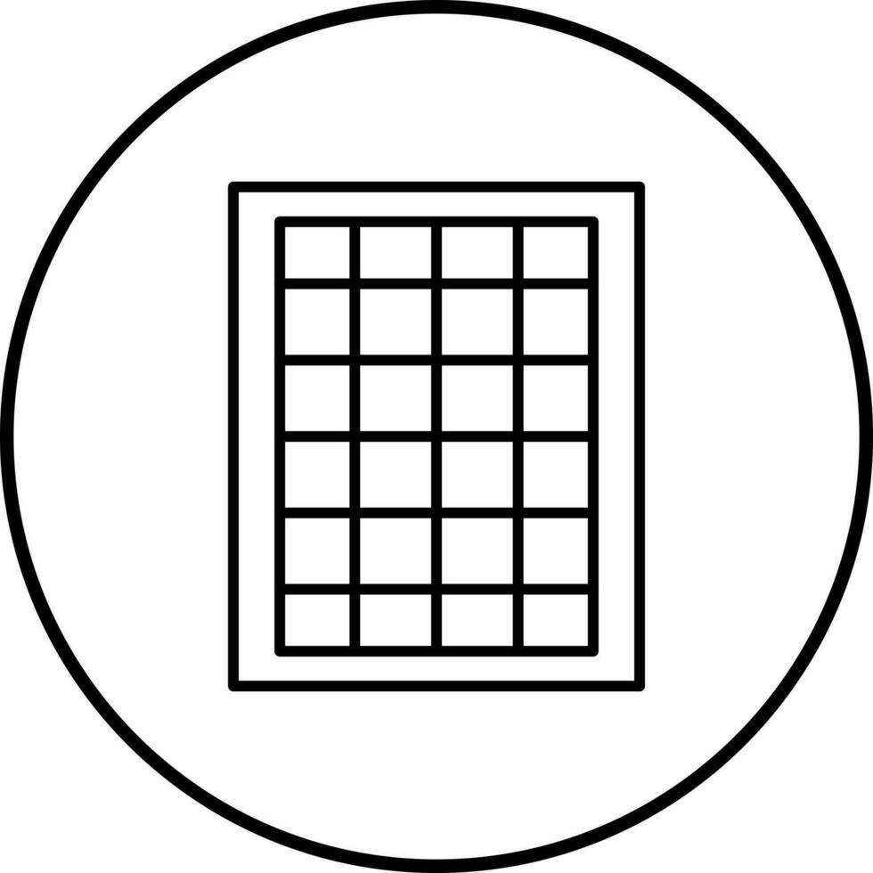 Table of Rates Vector Icon