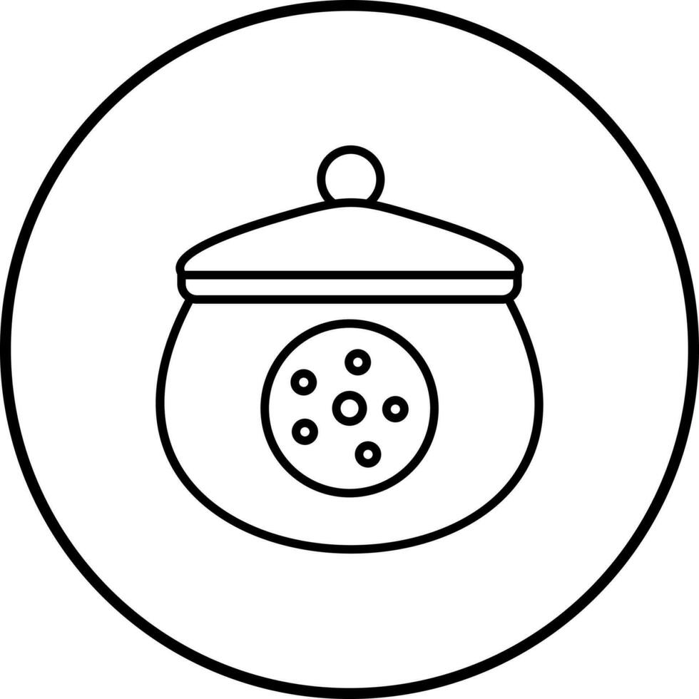 icono de vector de tarro de galletas