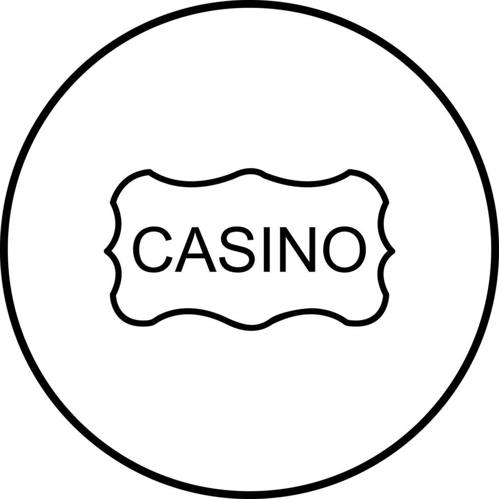 icono de vector de signo de casino