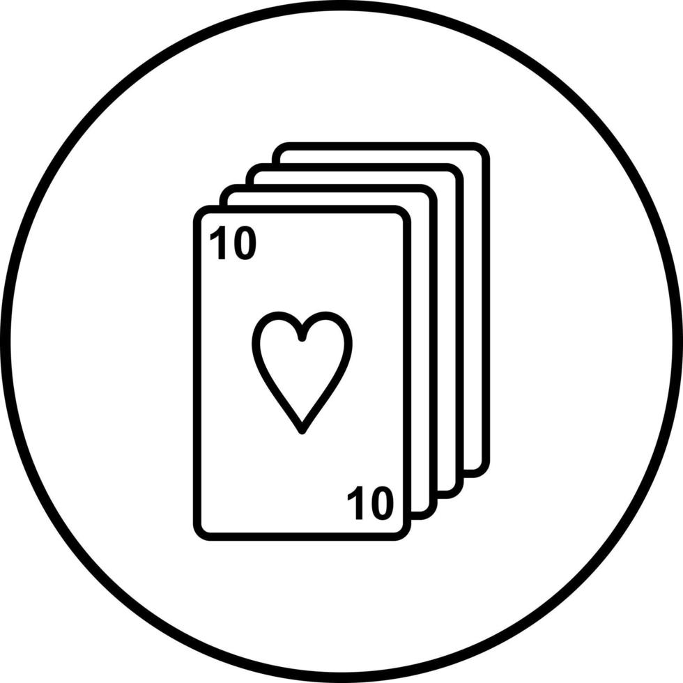 icono de vector de baraja de cartas