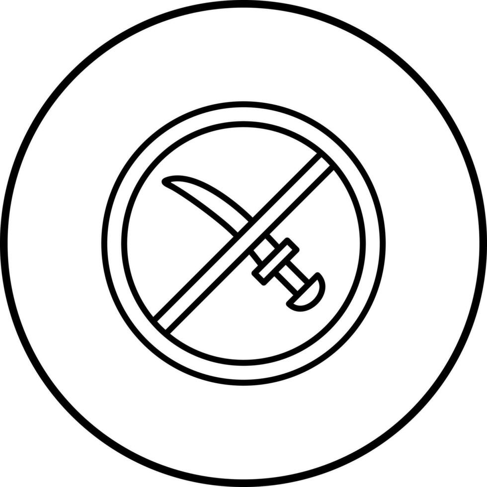 No Weapons Vector Icon