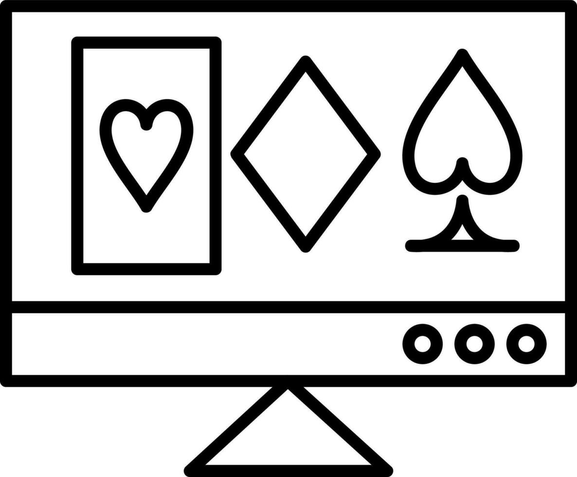 icono de vector de juego en línea