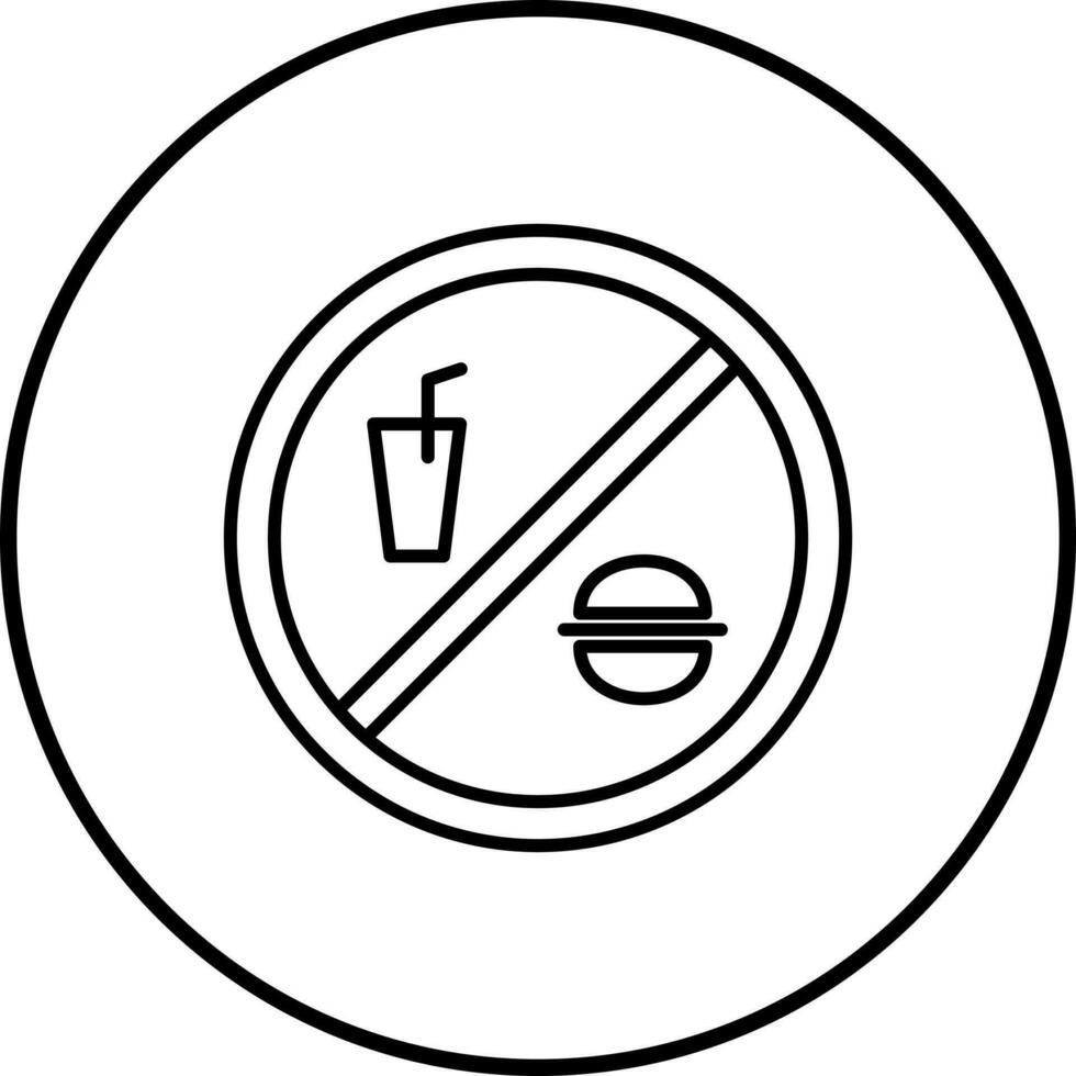 No Food or Drinks Vector Icon