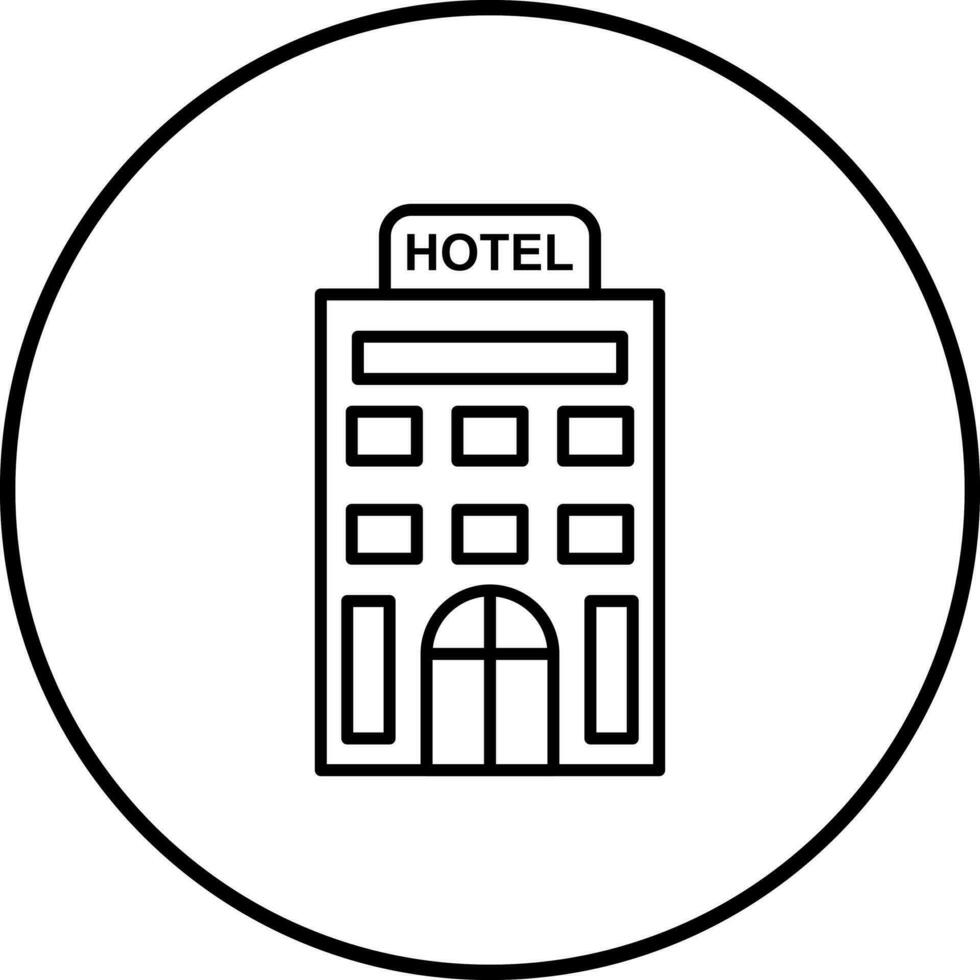 icono de vector de hotel