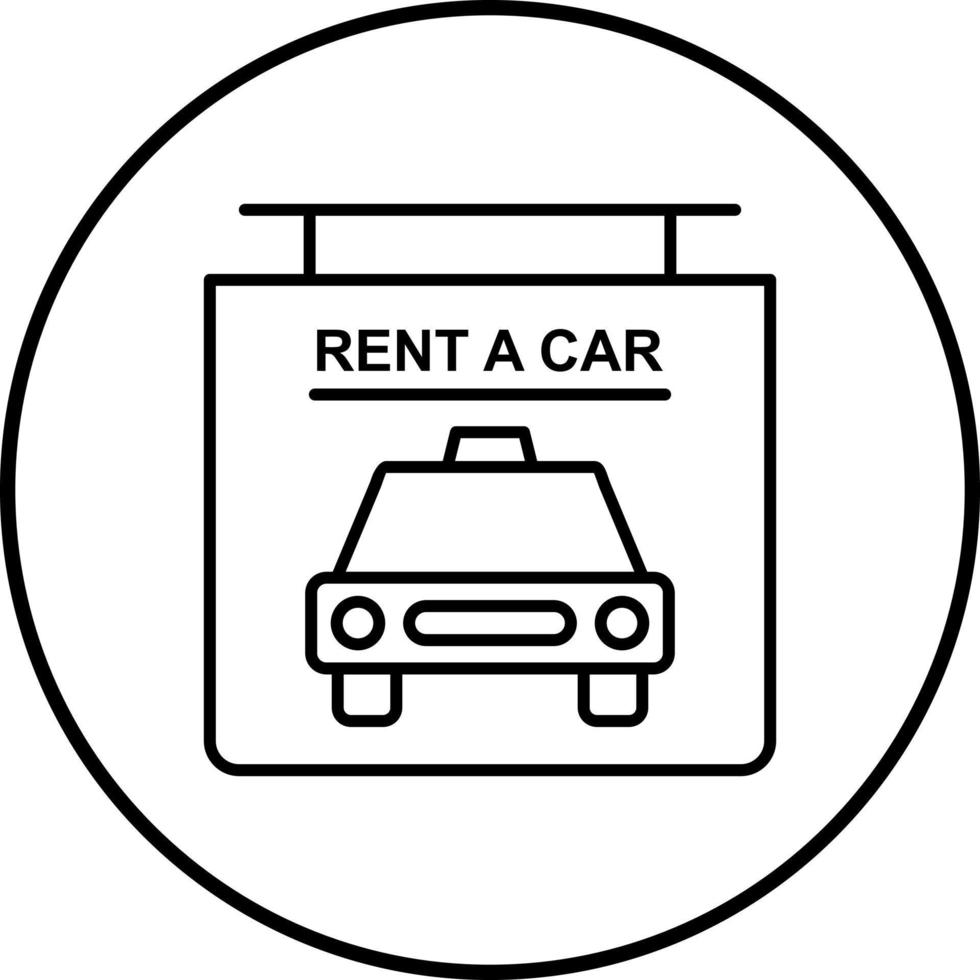 Rent a Car Vector Icon