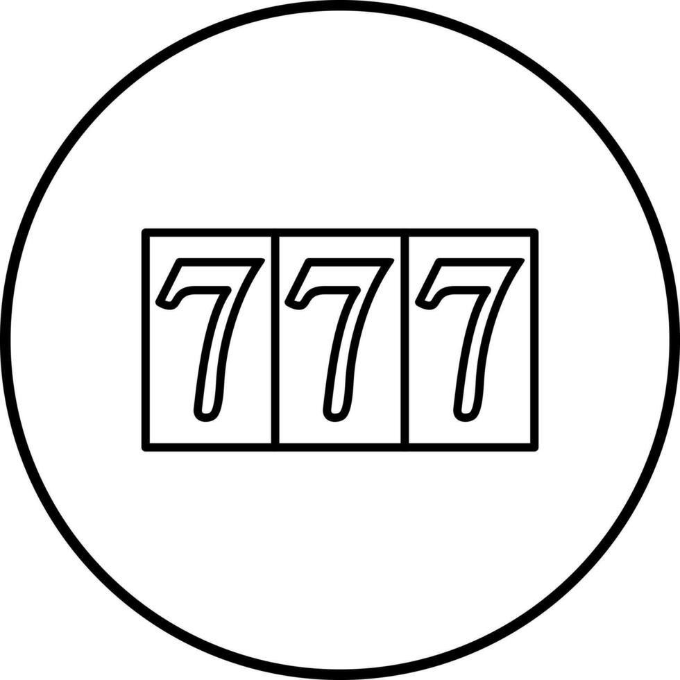 Triple Sevens Vector Icon
