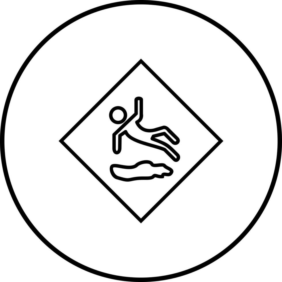 Danger of Slipping Vector Icon