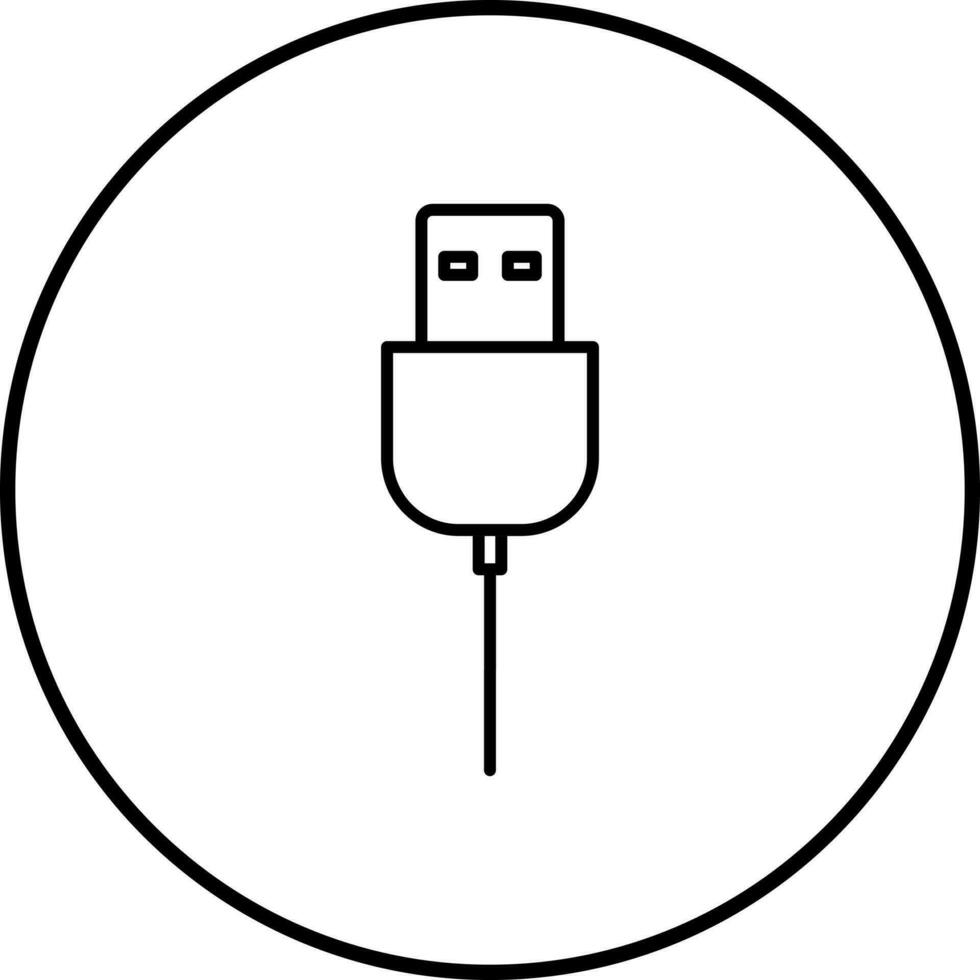Unique USB Cable Vector Icon
