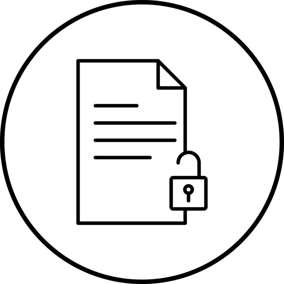 Unlock Documents Vector Icon