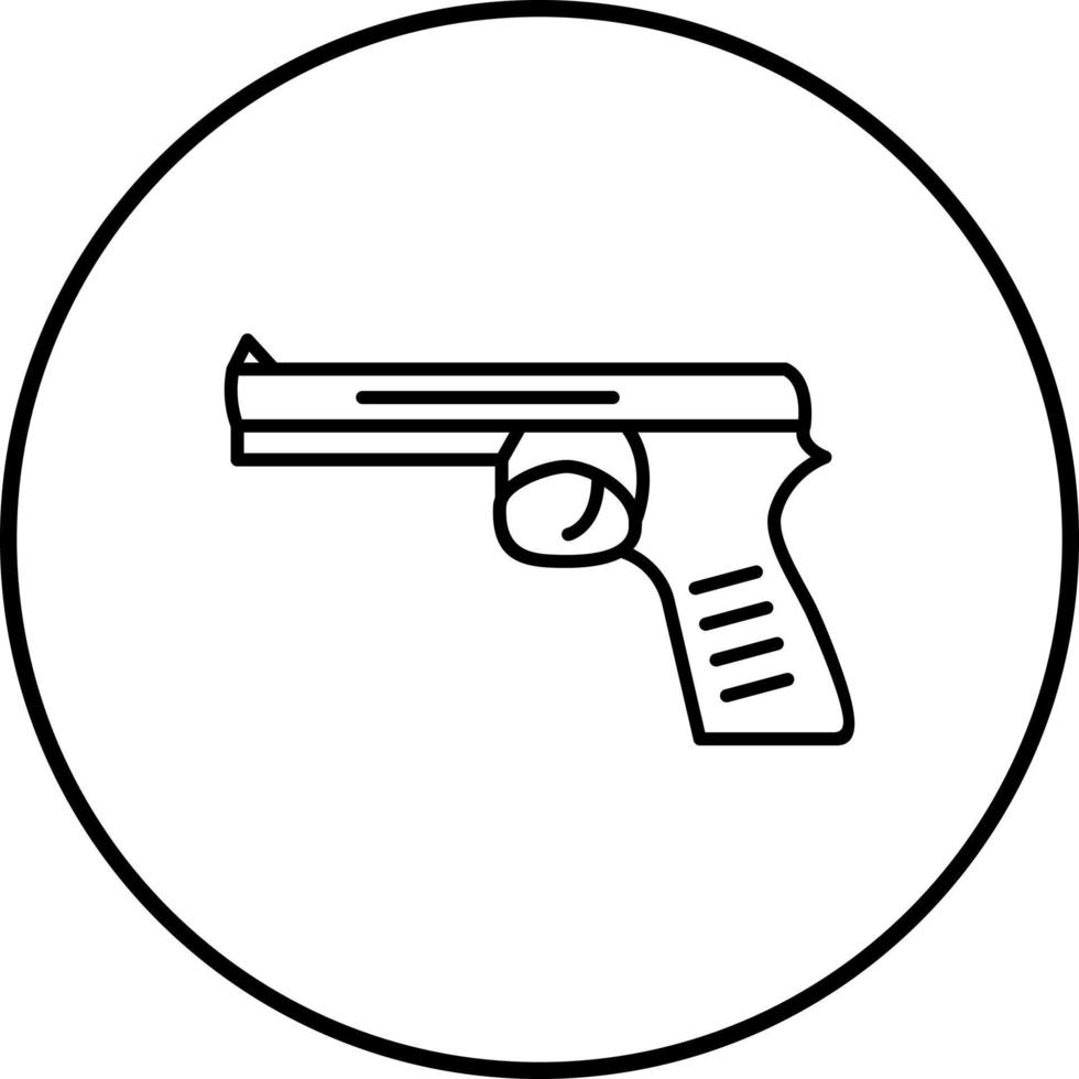 icono de vector de pistola única