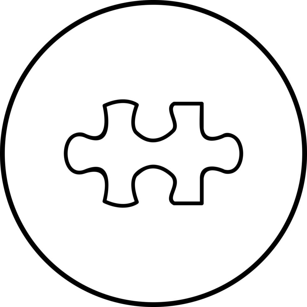 Unique Puzzle Piece Vector Icon