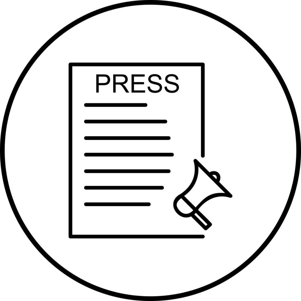 Unique Press Releases Vector Icon