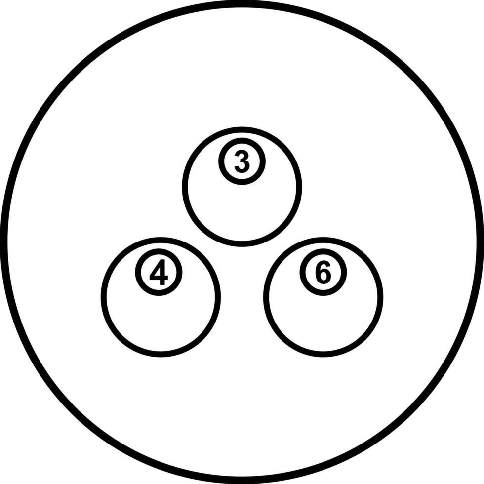 Unique Snooker Balls Vector Icon