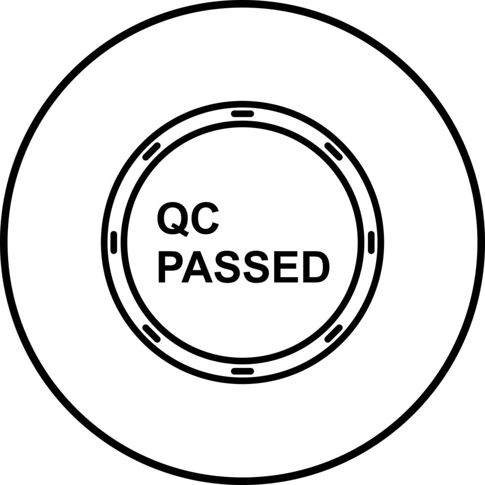 Unique QC Passed Vector Icon