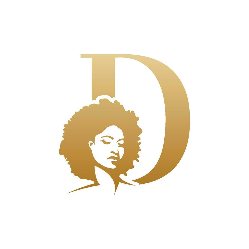 Initial afro face logo vector design templates isolated on white background