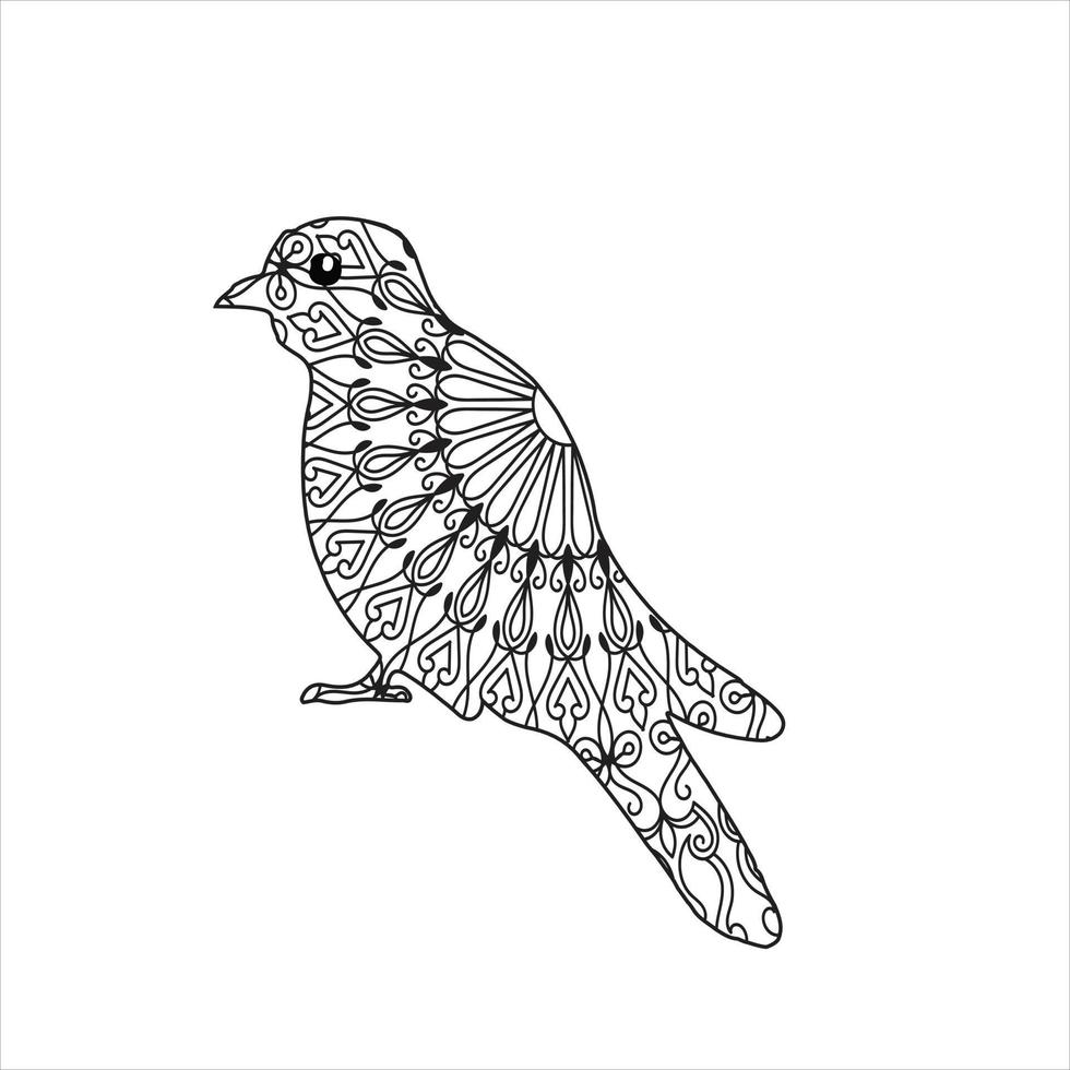 Vector bird mandala coloring page 20660843 Vector Art at Vecteezy