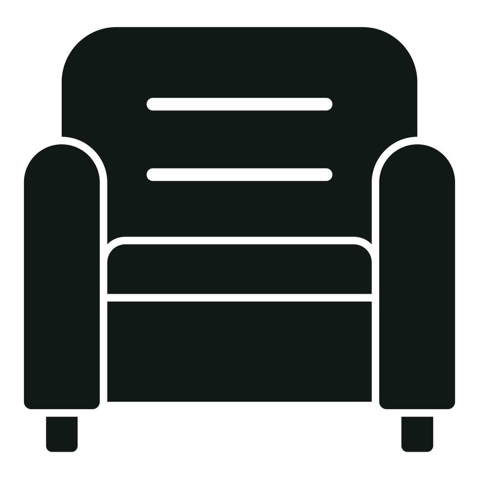 Home sofa icon simple vector. Interior relax vector