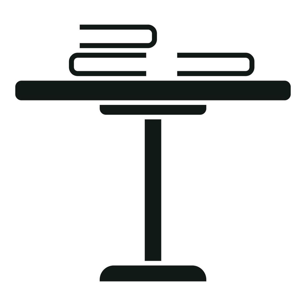Reading book table icon simple vector. Office interior vector