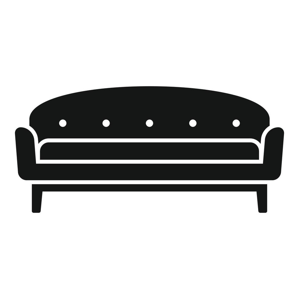 lujo sofá icono sencillo vector. habitación mueble vector