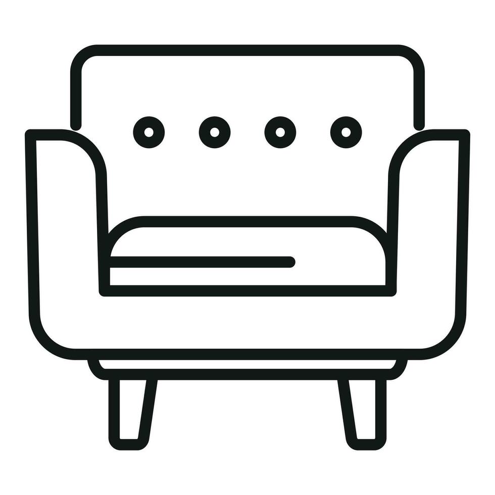 Relax armchair icon outline vector. Furniture chair vector