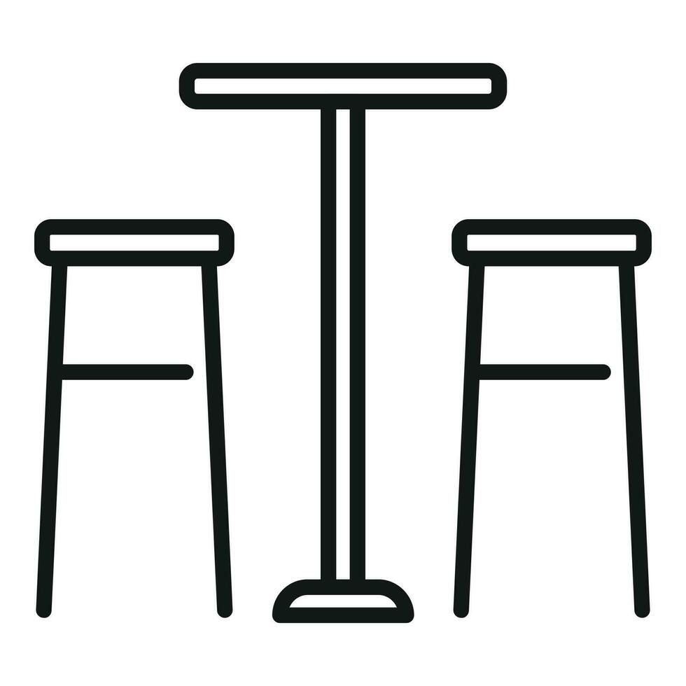 Lounge exterior furniture icon outline vector. Cafe bar vector