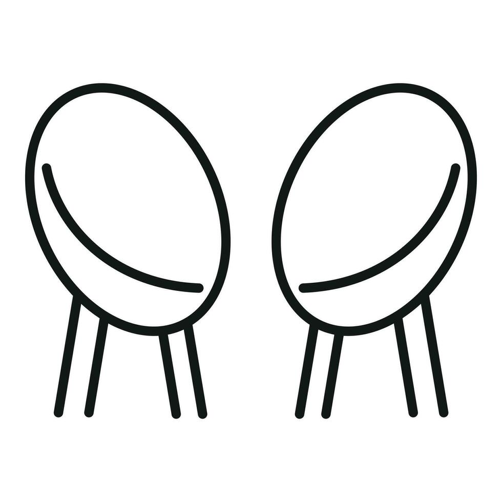 Room armchairs icon outline vector. Interior couch vector