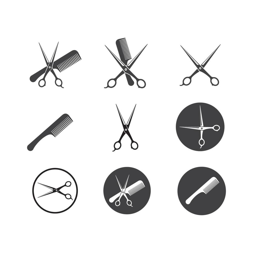 scissor icon logo vector illustration