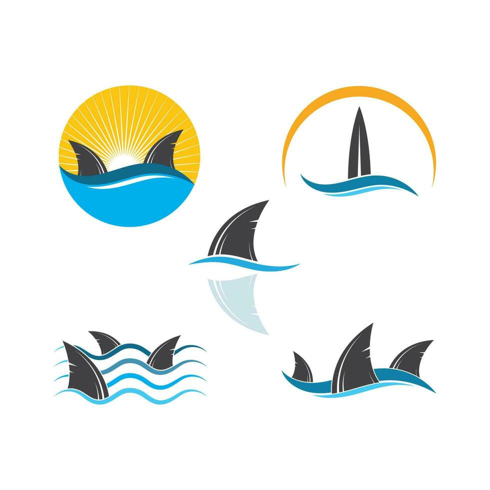 shark fin icon vector illustration