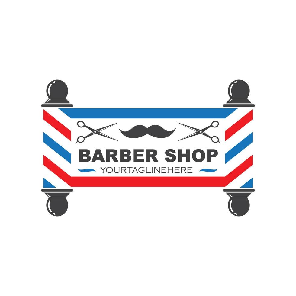 Barbero tienda icono logo vector icono