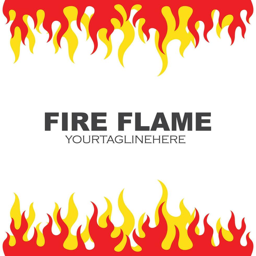 Fire flame Logo icon vector illustration design