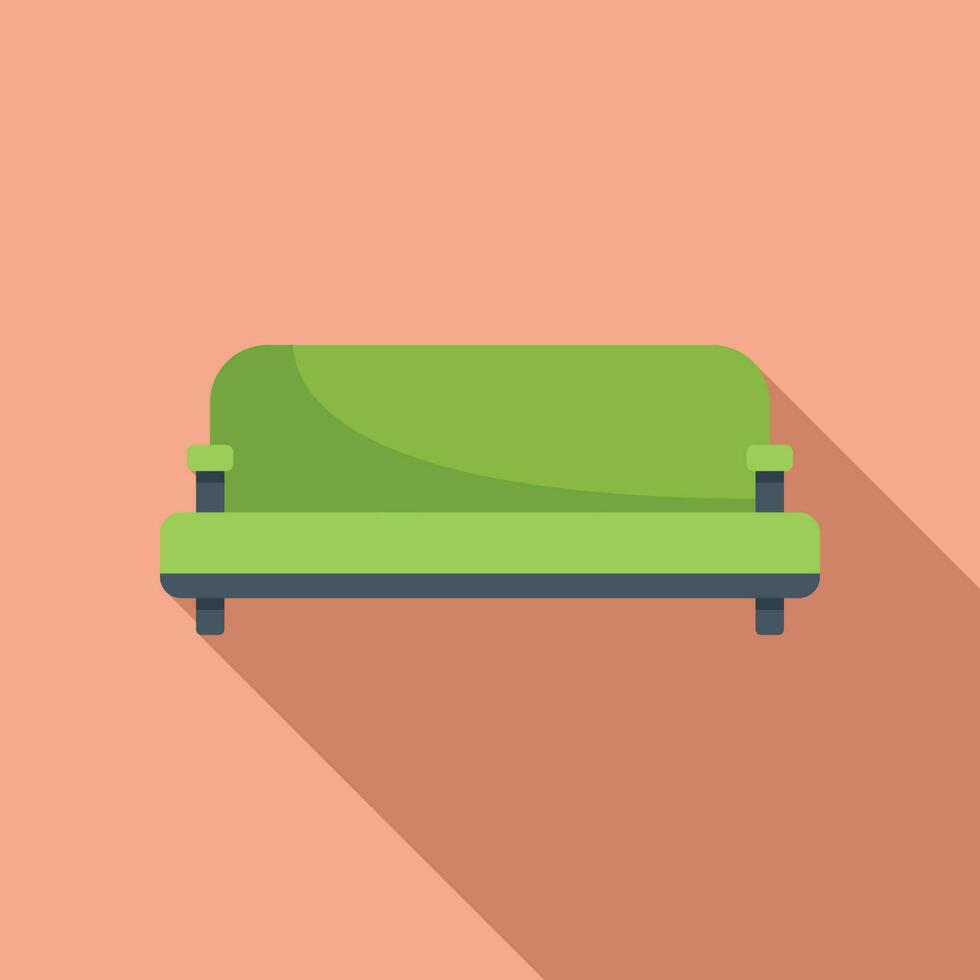 Lounge sofa icon flat vector. Room furniture vector