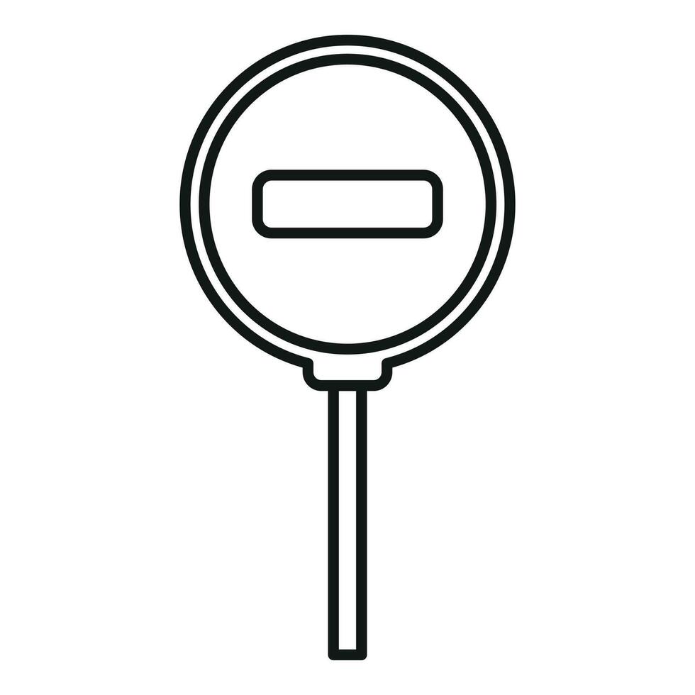 Access denied icon outline vector. Car space vector