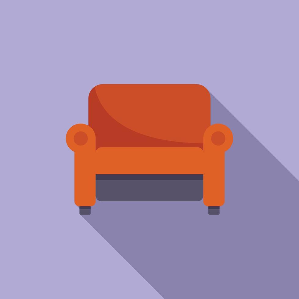 Armchair icon flat vector. Furniture luxury vector
