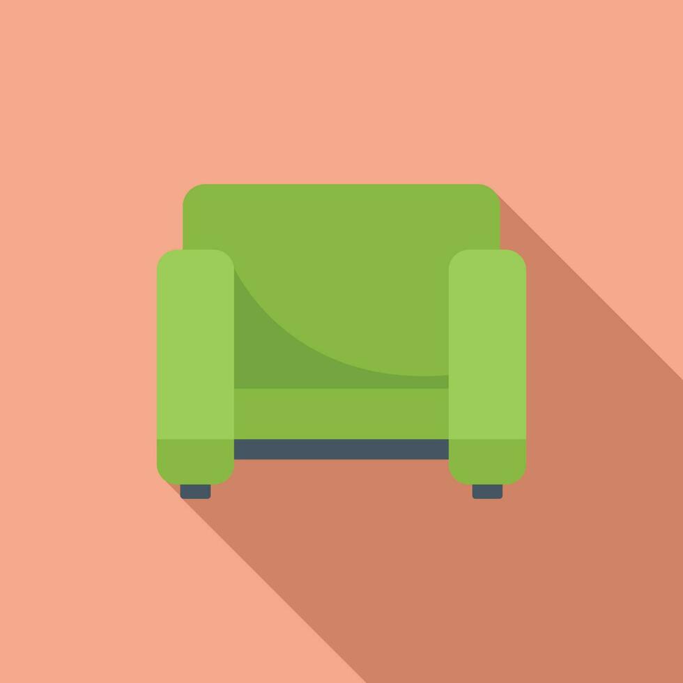 Room armchair icon flat vector. Interior sofa vector