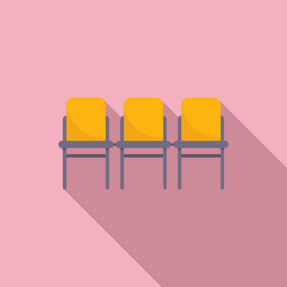 Seat chair icon flat vector. Room furniture vector