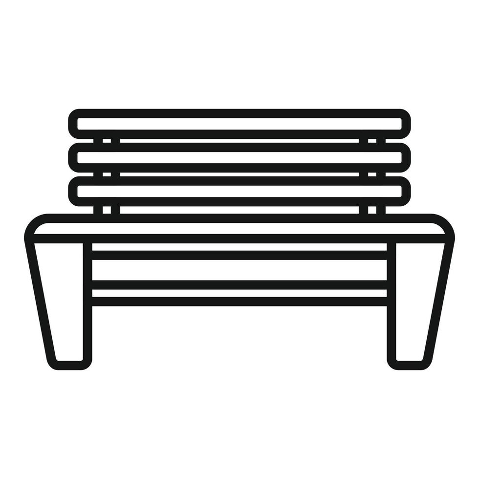 Relax bench icon outline vector. Sofa design vector