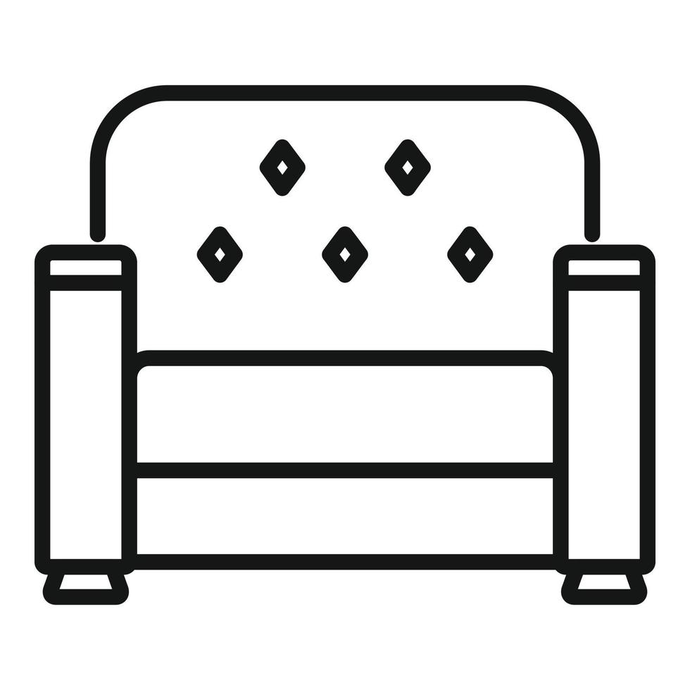 sofá relajarse icono contorno vector. interior mueble vector