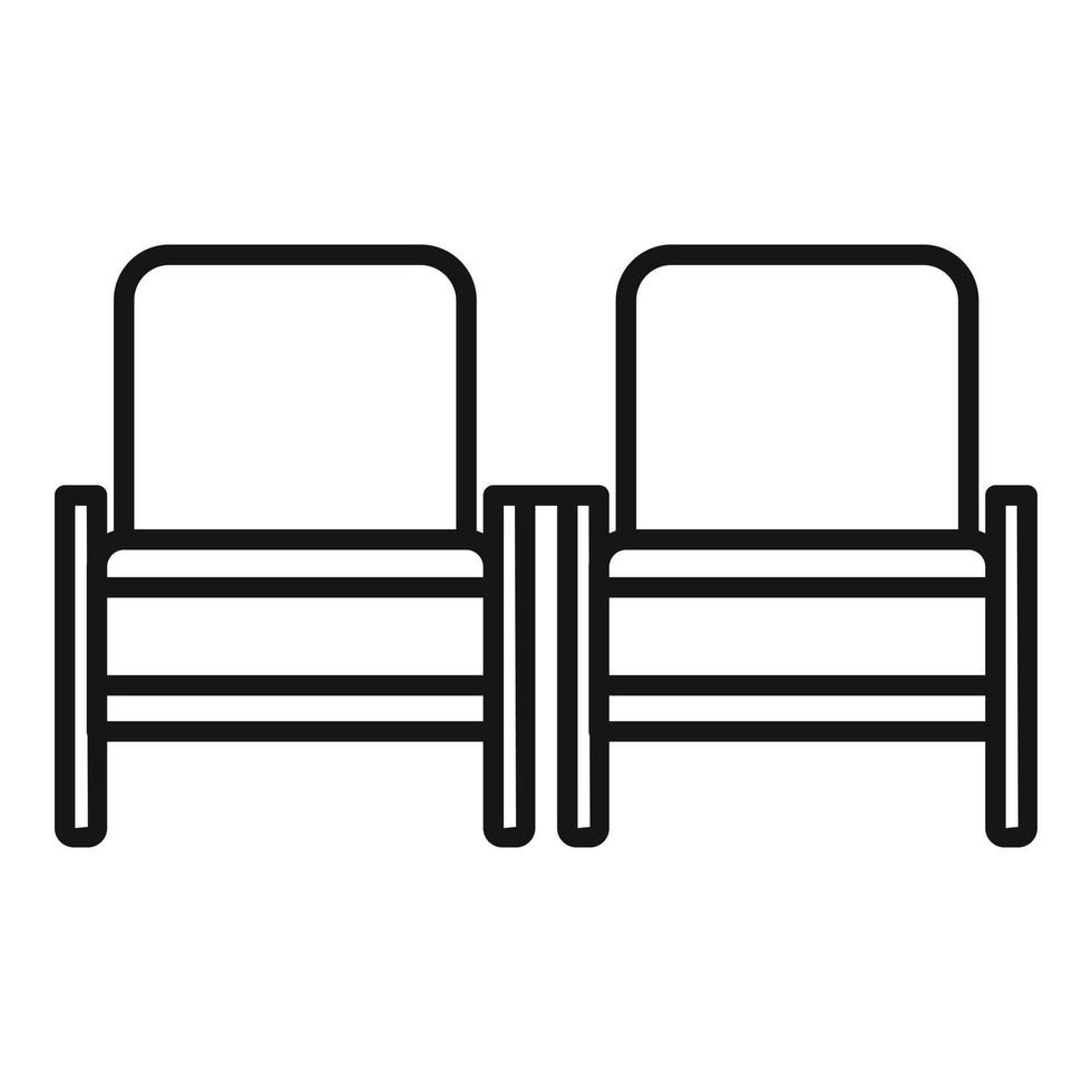 Luxury seat icon outline vector. Room furniture vector