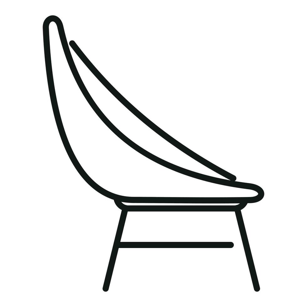 Lounge chair icon outline vector. Interior sofa vector