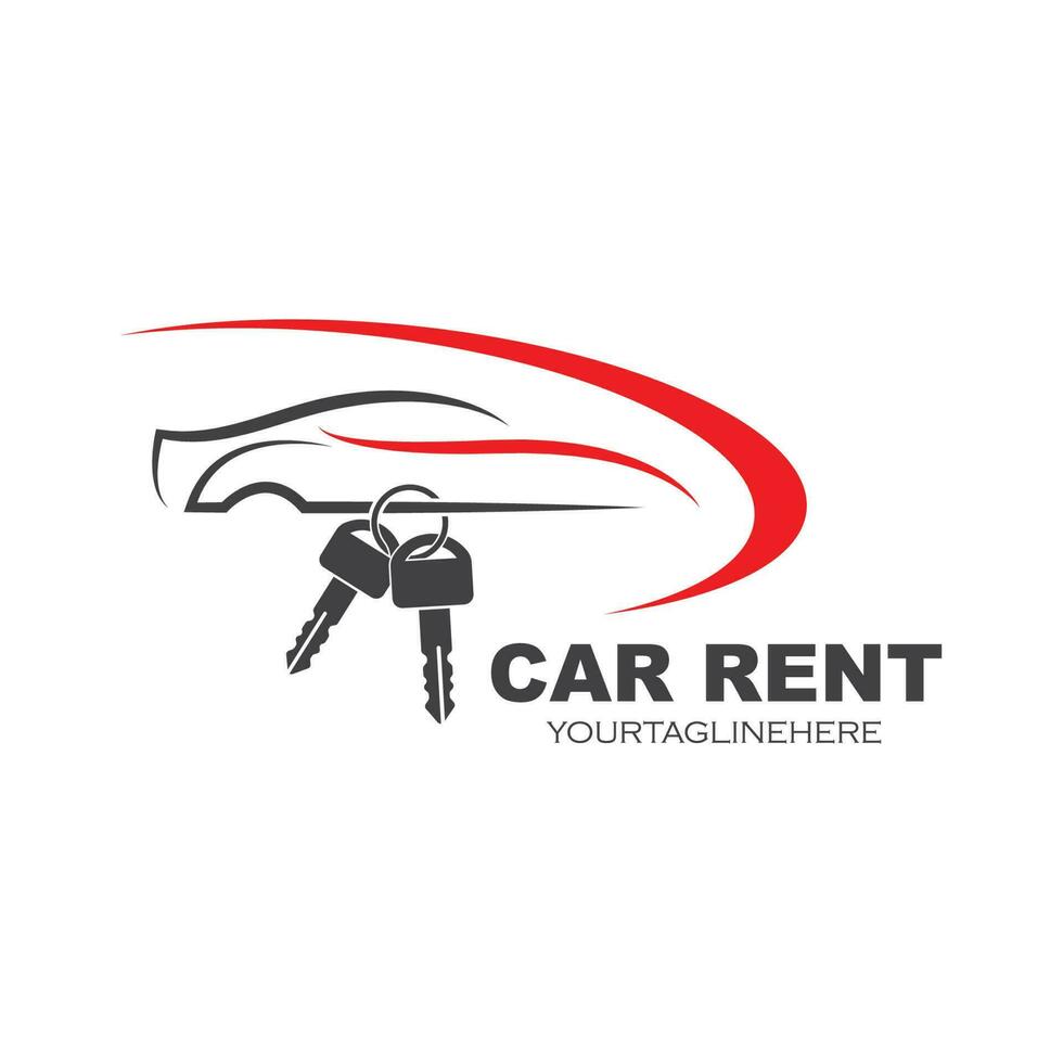 icon and logo of car rent vector illusration