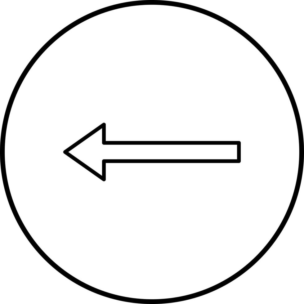 icono de vector de flecha izquierda único