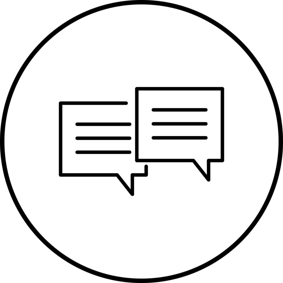 Unique Two Chat Bubbles Vector Icon