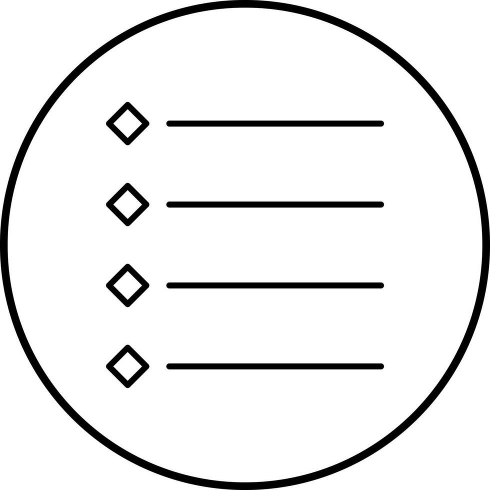 Unique Bulleted list Vector Icon