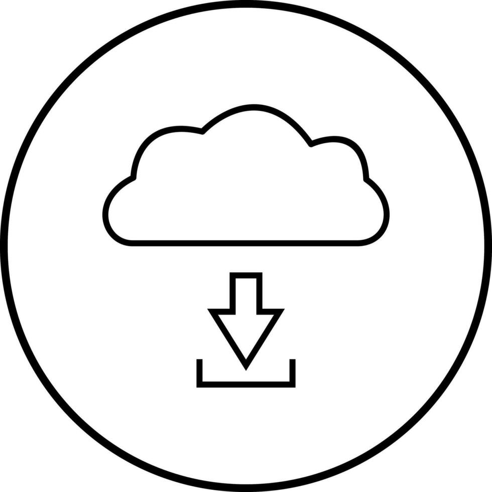 Unique Download from Cloud Vector Icon