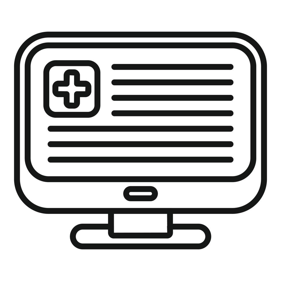 Online patient icon flat vector. Online medical consultation vector