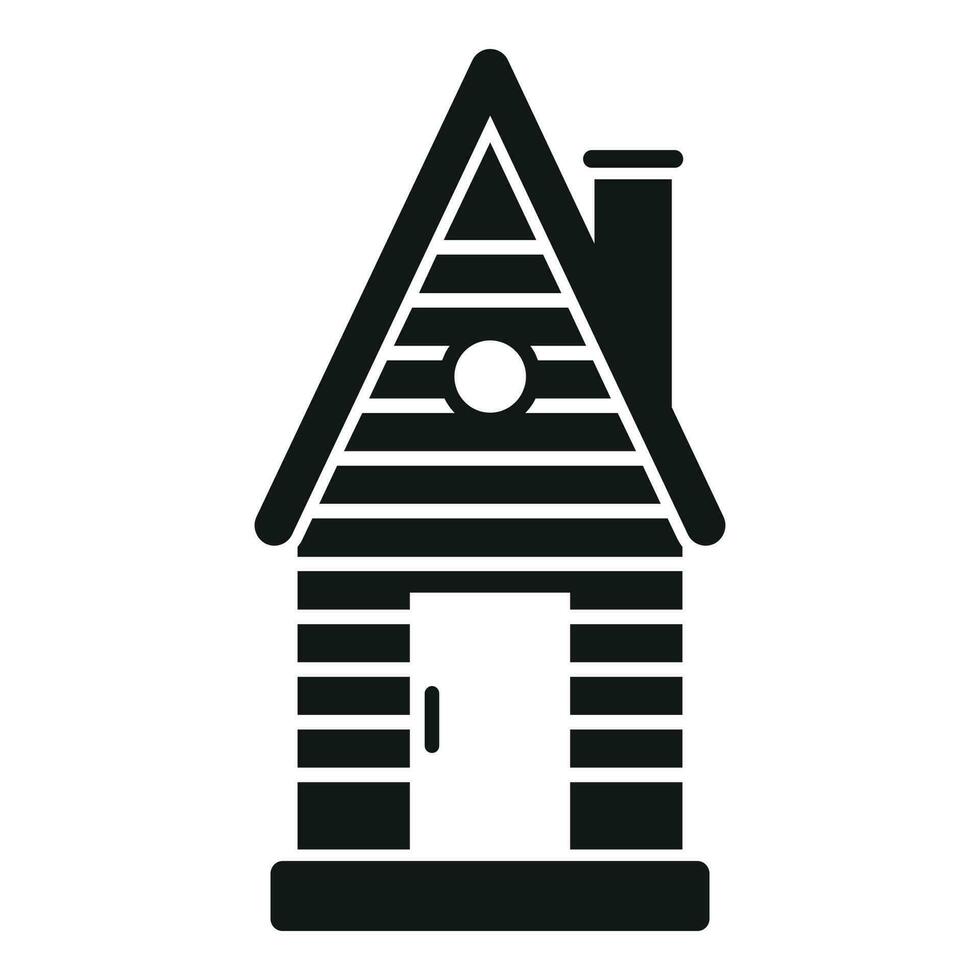 Siniestro casa icono sencillo vector. de miedo edificio vector