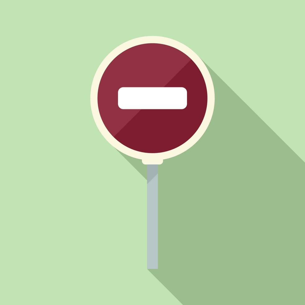 Access denied icon flat vector. Car space vector