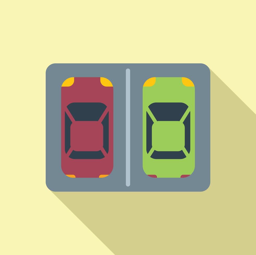 Car space icon flat vector. Entrance transport vector