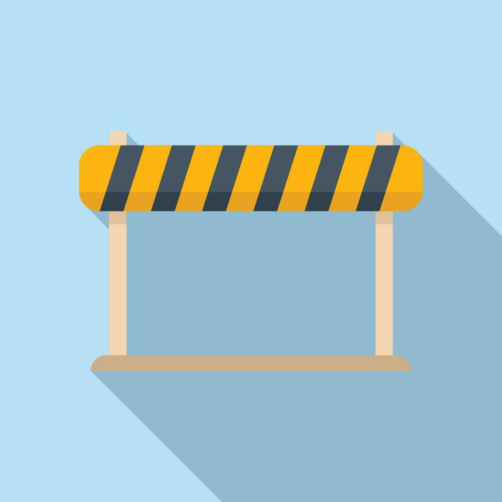 Parking road block icon flat vector. Space barrier vector